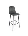 BAR STOOL IRELIA VELVET VELVET DARK GREY