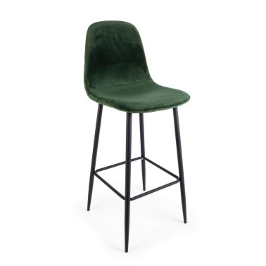 BAR STOOL IRELIA VELVET VELVET DARK GREEN