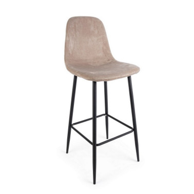 BAR STOOL IRELIA MINK VELVET