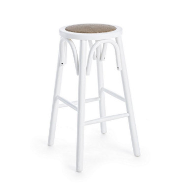 CIRCLE BAR STOOL WHITE