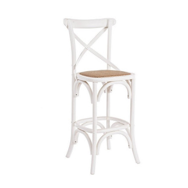 BAR STOOL CROSS WHITE