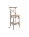 BAR STOOL CROSS NATURAL GRAY