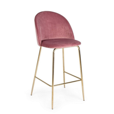 BAR STOOL VELVET CARRY VELVET BLUSH