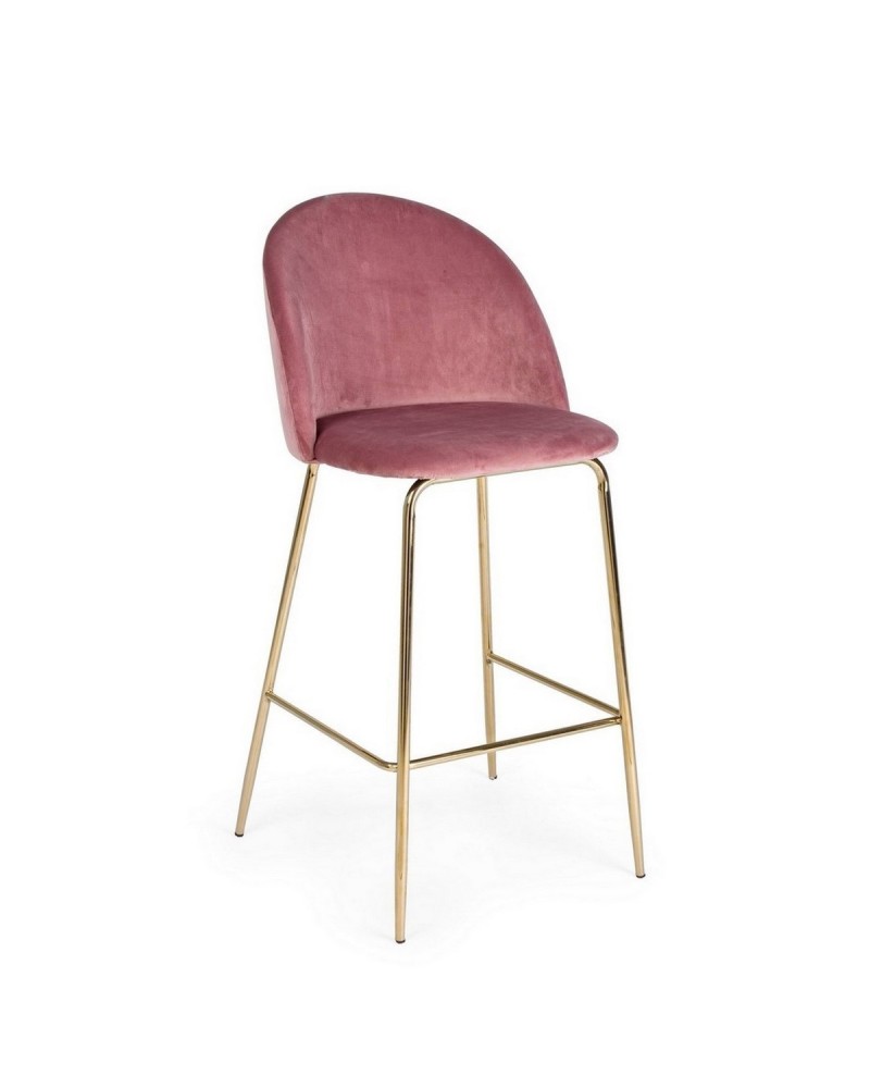 BAR STOOL VELVET CARRY VELVET BLUSH