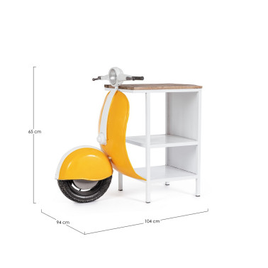 BARRE DE CONSOLE VESPA JAUNE