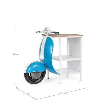 BARRE DE CONSOLE VESPA BLEU