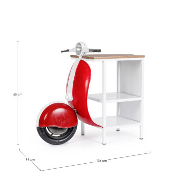 BARRE DE CONSOLE VESPA ROUGE