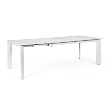 TABLE EXT BRIVA BLANC-GRIS CL 160-220X90