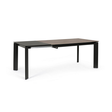 EXT TABLE BRIVA GRAY-BLACK 140-200X90