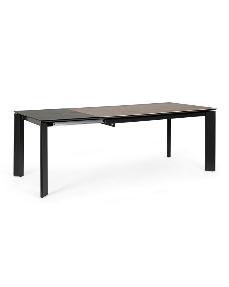 EXT TABLE BRIVA GRAY-BLACK 160-220X90