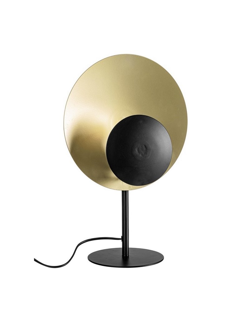 LAMPADA DA TAVOLO DESIGN NERO-ORO H4