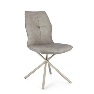 SILLA KEPLER PU GRIS PALOMA