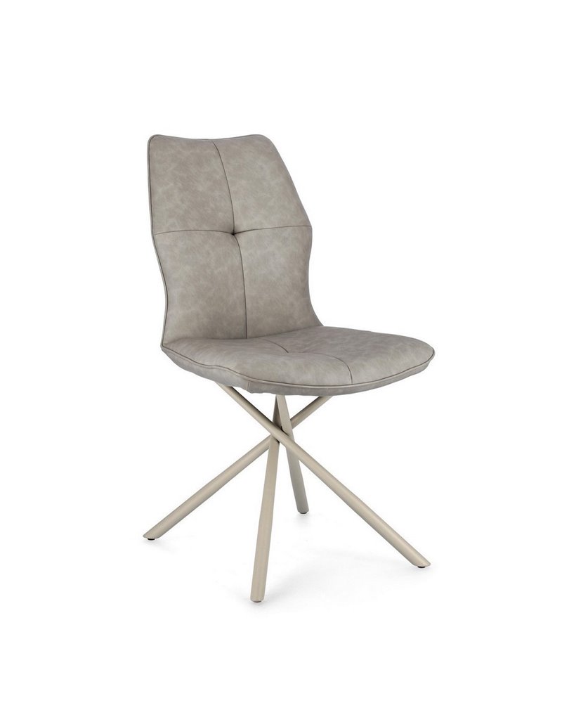 SILLA KEPLER PU GRIS PALOMA