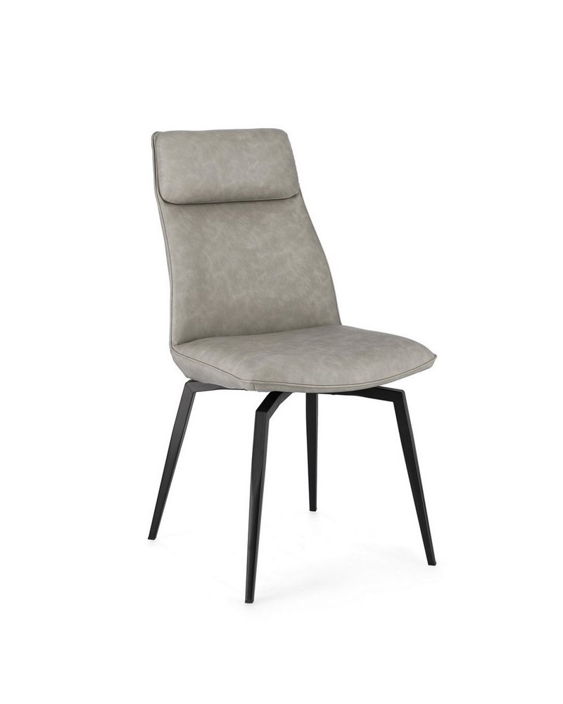 SILLA LAWRENCE PU GRIS PALOMA