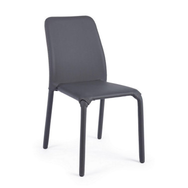 SILLA PATHOS PU GRIS