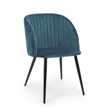 SILLA QUEEN VELVET AZUL OSC