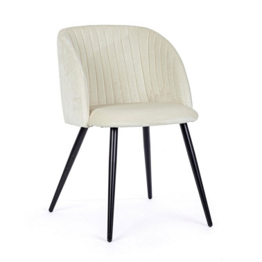 SILLA QUEEN VELVET BLANCO