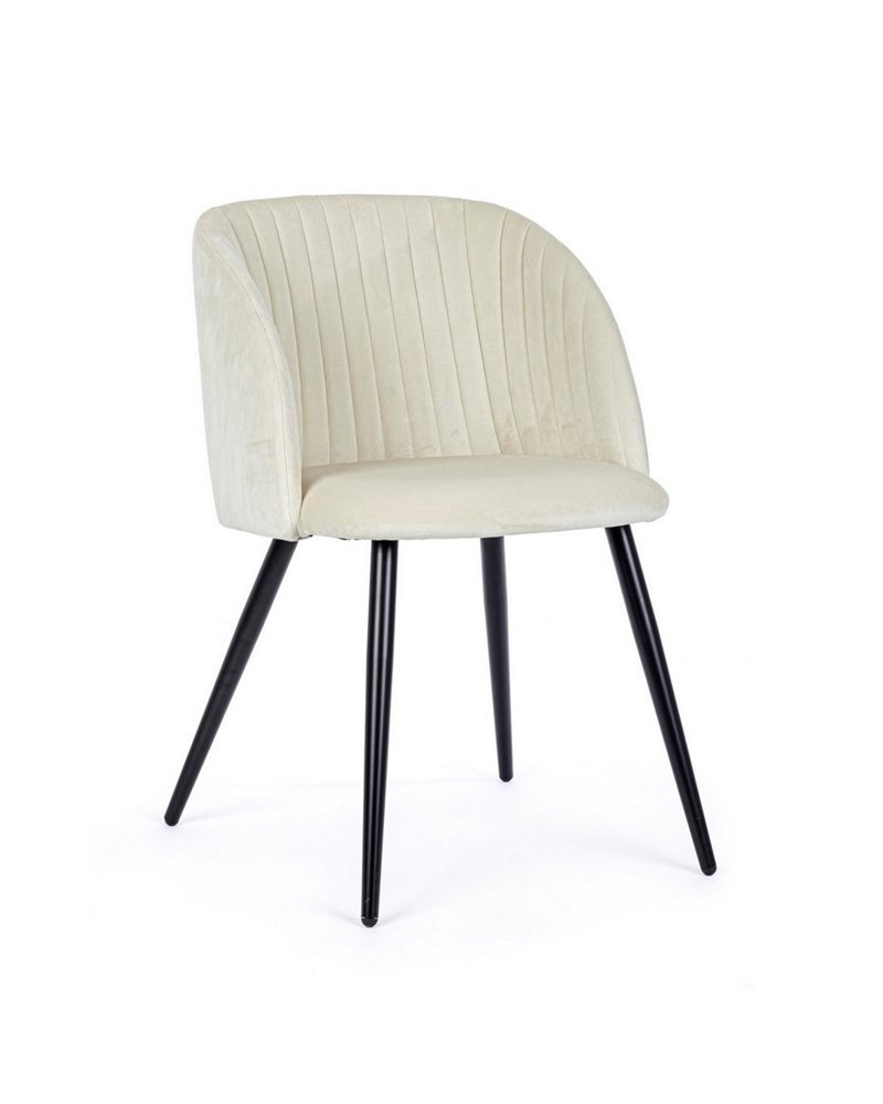 SILLA QUEEN VELVET BLANCO