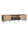 MUEBLE TV 2P-1CAJ ALLYCIA NEGRO-NATUR