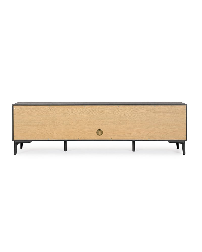 MUEBLE TV 2P-1CAJ ALLYCIA NEGRO-NATUR