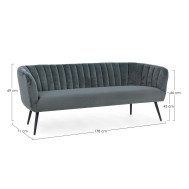 SOFA 3PL AVRIL GRAY