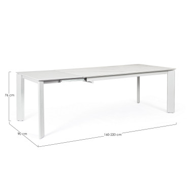 TABLE EXT BRIVA BLANC-GRIS...