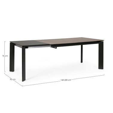 TABLE EXT BRIVA GRIS-NOIR...