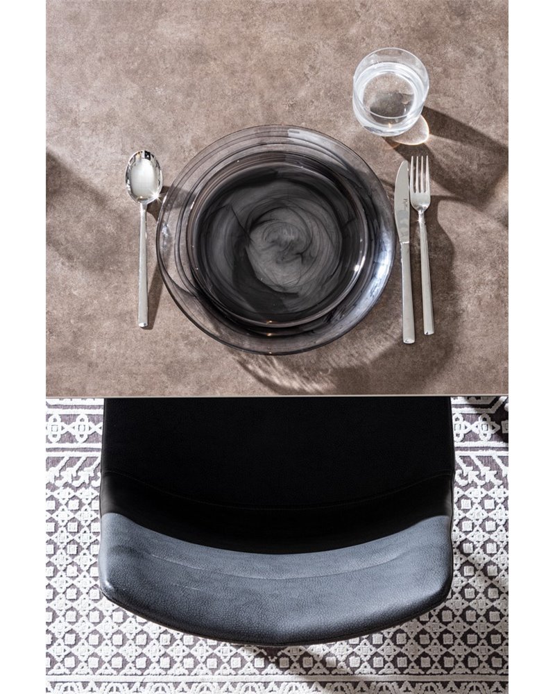 EXT TABLE BRIVA GRAY-BLACK 160-220X90