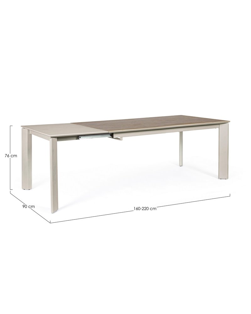 EXT TABLE BRIVA GRAY-VISON 160-220X90