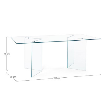 IRIDE RECT TABLE 180X90