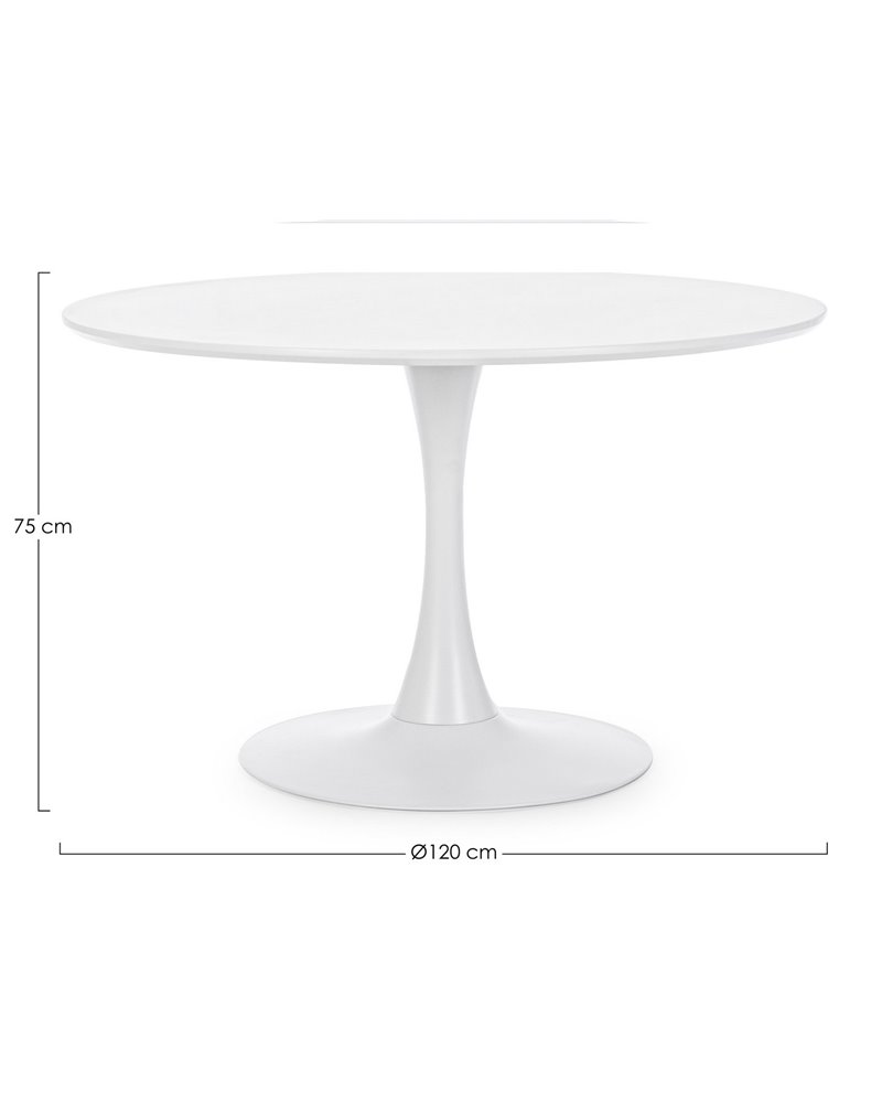 BLOOM TABLE WHITE D120