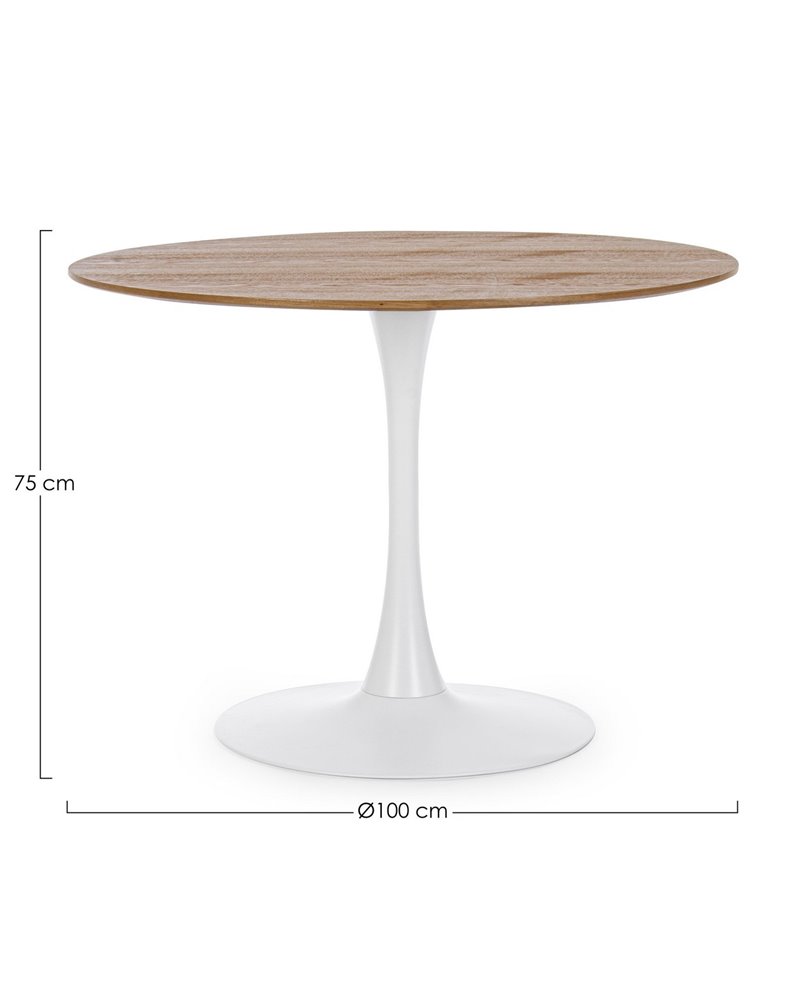 BLOOM TOP TABLE VENEER D100