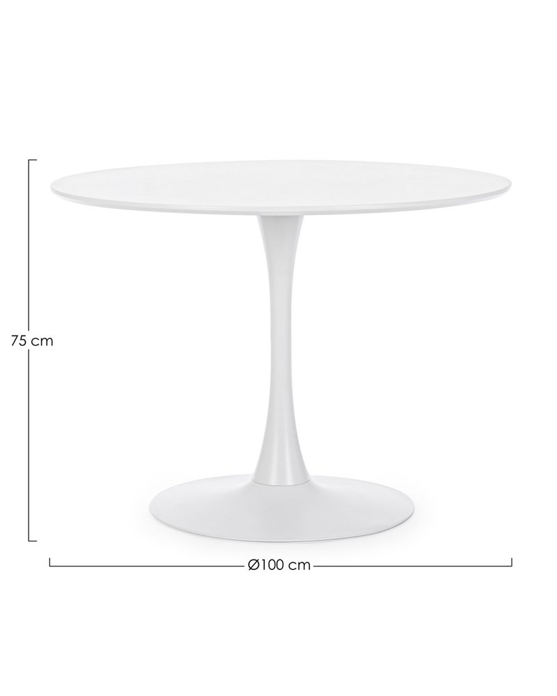 BLOOM TABLE WHITE D100