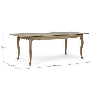 EXT TABLE DOMITILLE 180-225X90