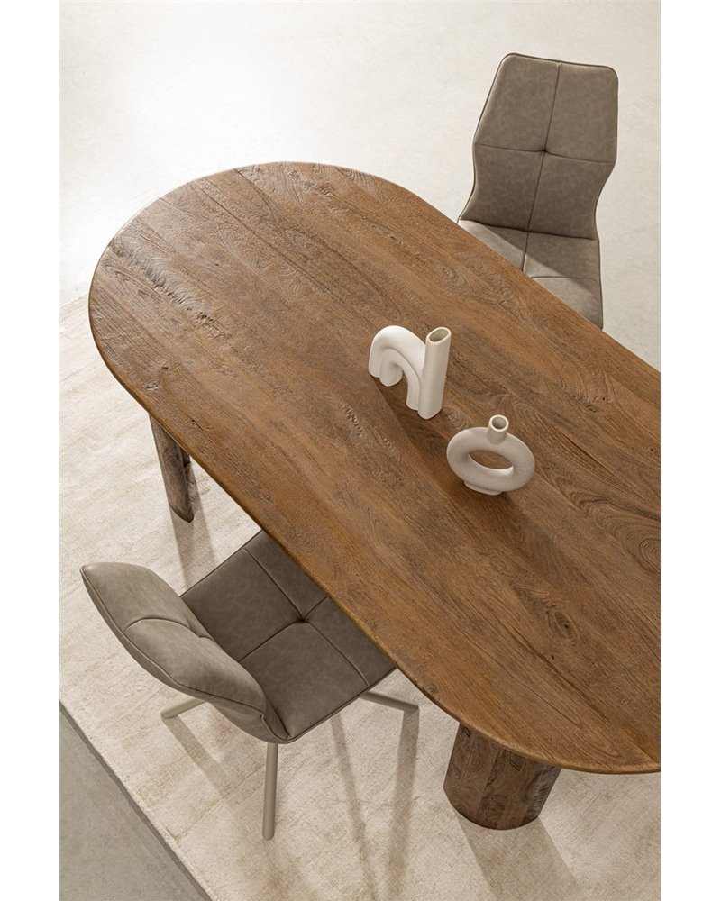 ORLANDO OVAL BROWN TABLE 200X100