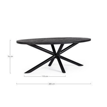 HASTINGS OVAL TABLE 200X110