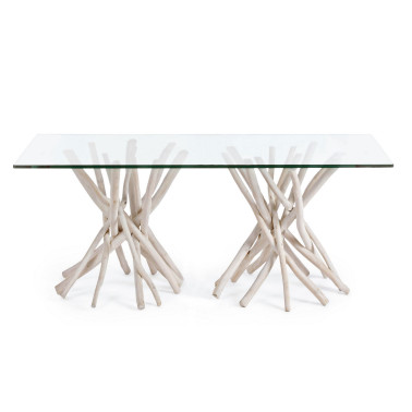 SAHEL RECT GLASS TABLE 200X100