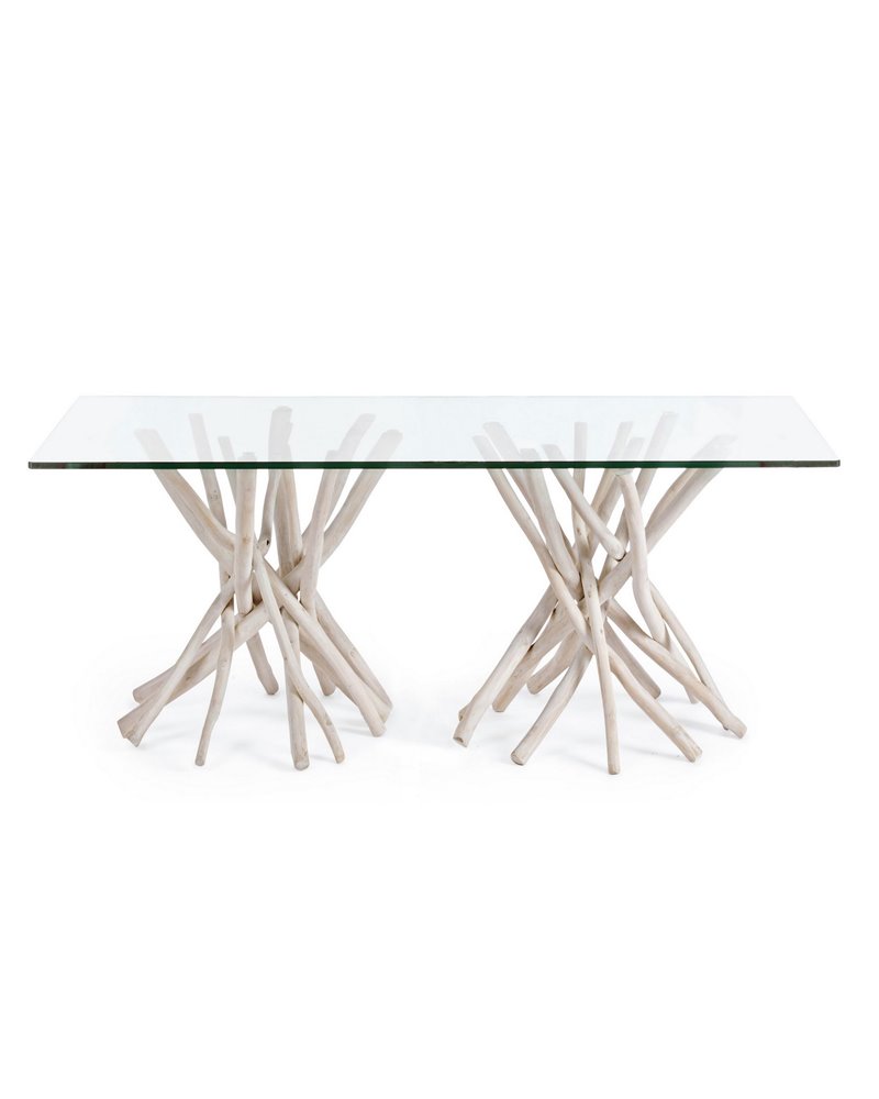 SAHEL RECT GLASS TABLE 200X100