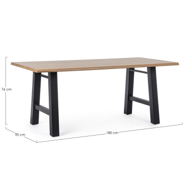 FRED TABLE BLACK 180X90