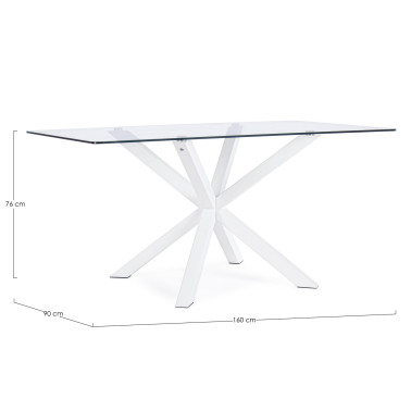 MAY TABLE RECT. WHITE LEG 160X90