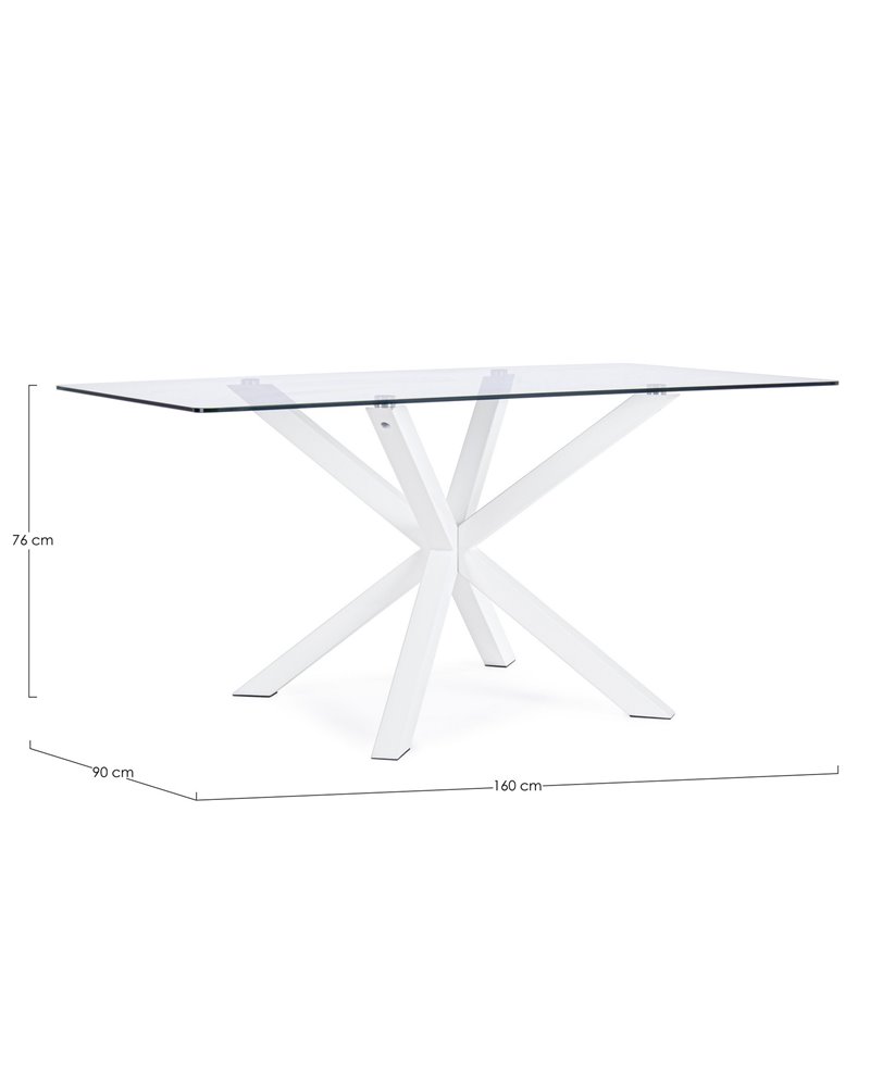 MAY TABLE RECT. WHITE LEG 160X90