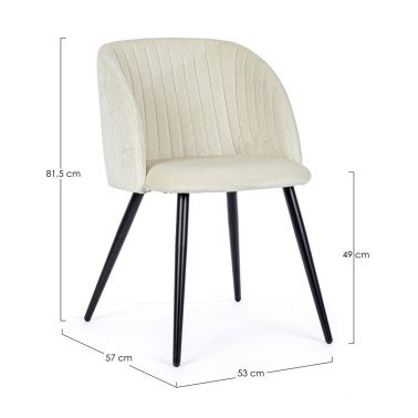 QUEEN VELVET CHAIR WHITE