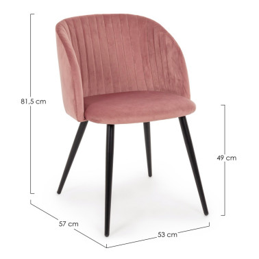 QUEEN VELVET PINK CHAIR