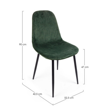 IRELIA VELVET DARK GREEN CHAIR