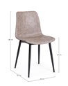 SILLA KYRA PU BEIGE VINT. ESTRUCT. NEGRO