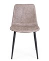 SILLA KYRA PU BEIGE VINT. ESTRUCT. NEGRO