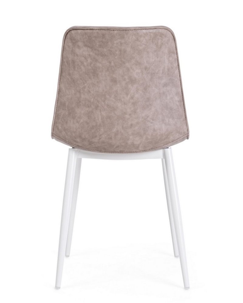 SILLA KYRA PU BEIGE VINT. ESTRUCT. BLANC