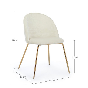 WHITE VELVET TANYA CHAIR