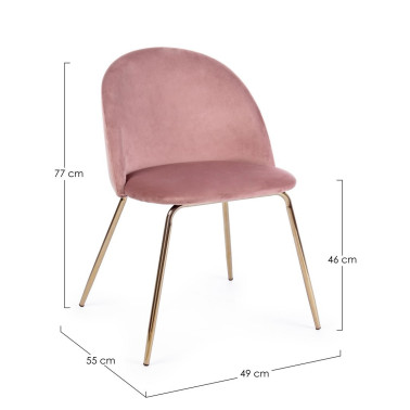 PINK VELVET TANYA CHAIR