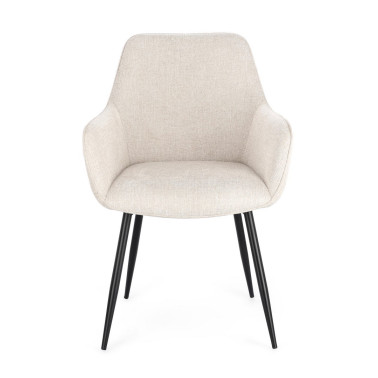 C-BR CORA BLACK-BEIGE CHAIR